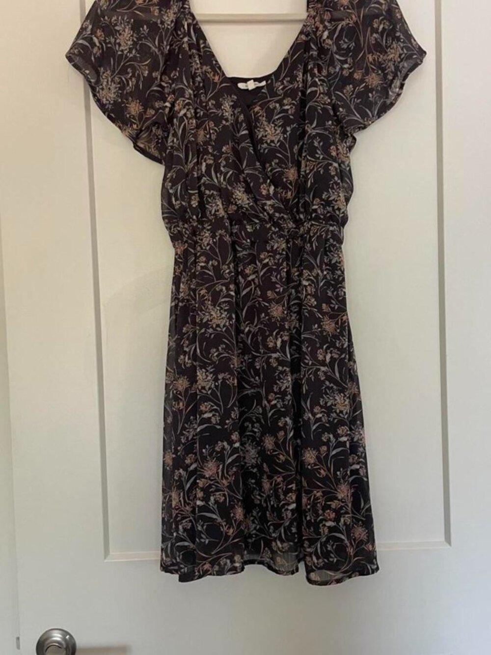Brown Floral Dress